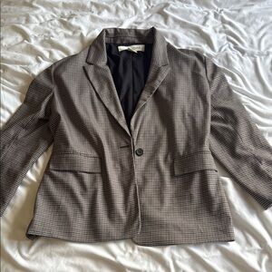 Treasure & Bond Houndstooth Blazer - Black and Brown